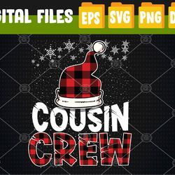 Christmas Cousin Crew Buffalo Red Plaid Xmas Family Svg, Eps, Png, Dxf, Digital Download