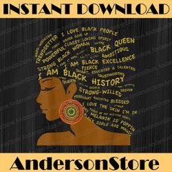 black history i am black history excellence hair word art juneteenth, black history, black power, black woman
