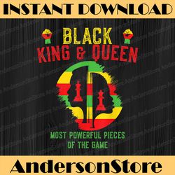 black king and queen most powerful piece of the game black history, black power, black woman, since 1865 png sublimation