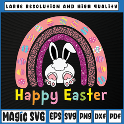 easter day rainbow with eggs png, easter bunny png, happy easter png, easter, sublimation download