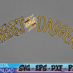 heart and dagger arch svg, eps, png, dxf, digital download