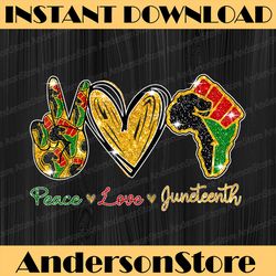 peace love juneteenth black history pride african american black history, black power, black woman, since 1865 png