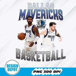 Kyrie Irving and Luka Doncic Dallas Mavs Png, Rap Png, Vintage Png