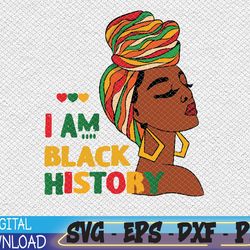i am black history month african american for svg, eps, png, dxf, digital download