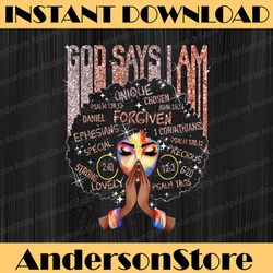 black girl god says i am black melanin history month pride black history, black power, black woman, since 1865 png