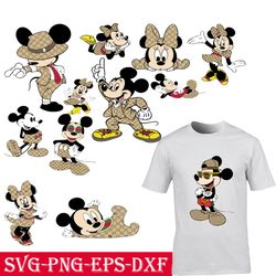 mickey minne gucci bundle svg, gucci svg files