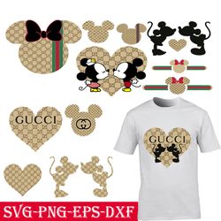 mickey minne face gucci svg, gucci svg files