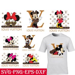 mickey logo bundle svg, louis vuttion svg files
