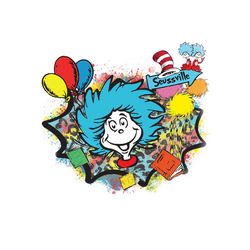 Thing 1 Thing 2 Cat In The Hat Dr Seuss Png Sublimation Designs