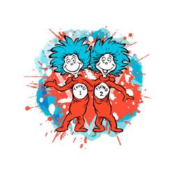 Thing One Thing Two Dr Seuss Png Sublimation Designs