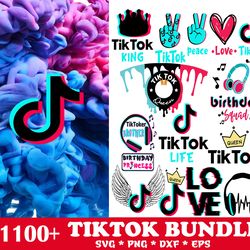 1100 bundle tiktok svg, tiktok svg, queen svg, tik tok logo svg