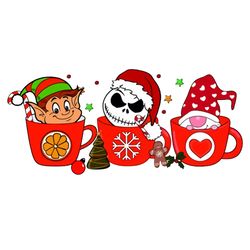 jack skellington christmas coffee png, christmas coffee png