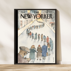 the new yorker magazine cover print november 9 2020, the new yorker poster, magazine cover, aesthetic room decor