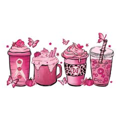 breast cancer pink coffee png, breast cancer png