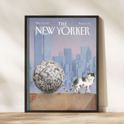 the new yorker magazine cover print march 22 1993, the new yorker poster, magazine cover, aesthetic room decor
