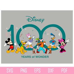 disney 100 years of wonder mickey and friend vintage disney svg