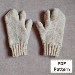 Shooting mittens knitting pattern, Shooting gloves knitting pattern, Shooter's mitts pattern, Hunting gloves pattern