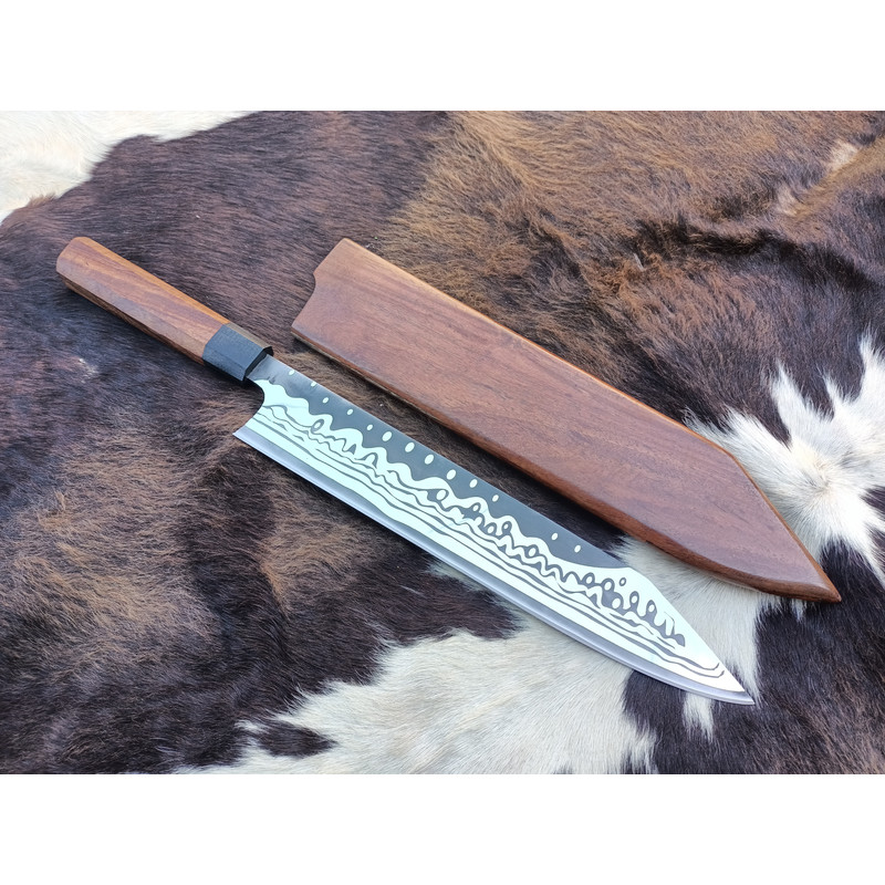 Handmade Damascus Chef set Of 5pcs With Leather Cover,Kichten Knife,Damascus Knife Set,Kitchen knives set,Personalized