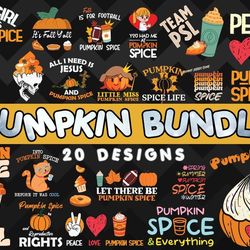 Pumpkin SVG Bundle - SVG, PNG, DXF, EPS, PDF Files For Print And Cricut