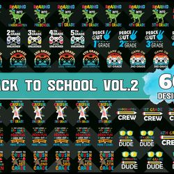 Back to School Bundle Vol 2 - SVG, PNG, DXF, EPS, PDF Files For Print And Cricut