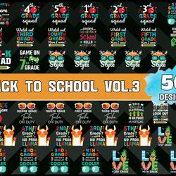 Back to School Bundle Vol 3 - SVG, PNG, DXF, EPS, PDF Files For Print And Cricut