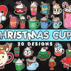 Cup Christmas Bundle SVG - SVG, PNG, DXF, EPS Files For Print And Cricut