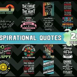 Inspirational Quotes Graphic Bundle - SVG, PNG, DXF, EPS Files For Print And Cricut