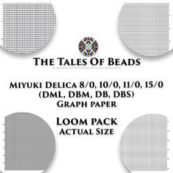Loom Graph Paper Miyuki Delica / Actual Size Seed Bead Graph Paper