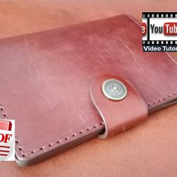 leather wallet template - leather wallet pattern - diy - pdf pattern - digital wallet