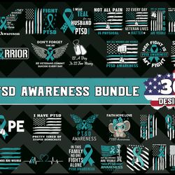 PTSD Awareness Graphic Bundle - SVG, PNG, DXF, EPS Files For Print And Cricut