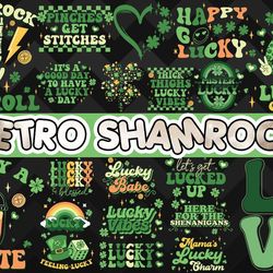Retro St Patrick Day Bundle SVG - SVG, PNG, DXF, EPS Files For Print And Cricut