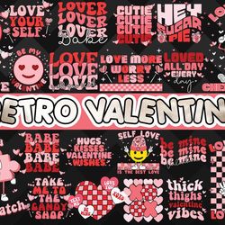 Retro Valentine Bundle SVG 20 designs - SVG, PNG, DXF, EPS Files For Print And Cricut