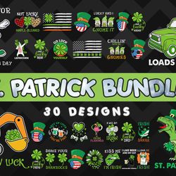 St. Patrick SVG Bundle - SVG, PNG, DXF, EPS Files For Print And Cricut
