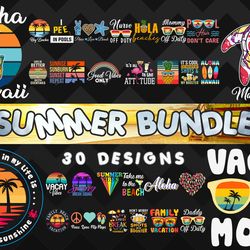Summer SVG Bundle - SVG, PNG, DXF, EPS Files For Print And Cricut