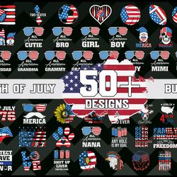The 4th of July Bundle Graphic - SVG, PNG, DXF, EPS Files For Print And Cricut