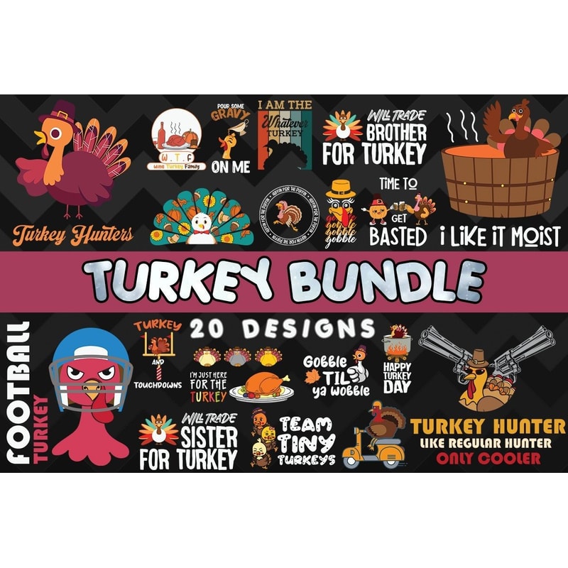 Turkey Svg Color Turkey SVG Bundle - SVG, PNG, DXF, EPS Files For Print And C | Inspire ...