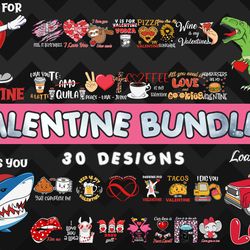 Valentine Bundle Part 2 - SVG, PNG, DXF, EPS Files For Print And Cricut