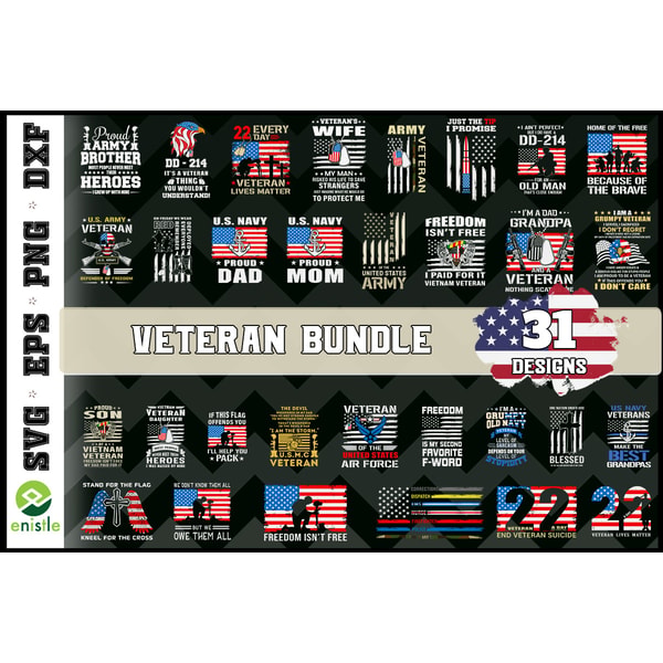 Veteran Helpful Graphics Veteran svg Bundle - SVG, PNG, DXF, EPS Files For Print And | Inspire ...