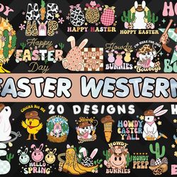Western Easter Bundle SVG 20 designs - SVG, PNG, DXF, EPS Files For Print And Cricut