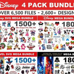 12,500 file disney svg eps dxf png, mega disney bundle svg, for cricut , silhouette, digital, file cut