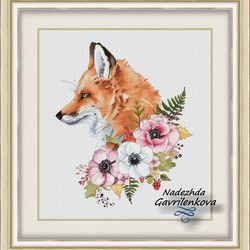 mr fox. cross stitch pattern. cross stitch design. digital. pdf. saga.