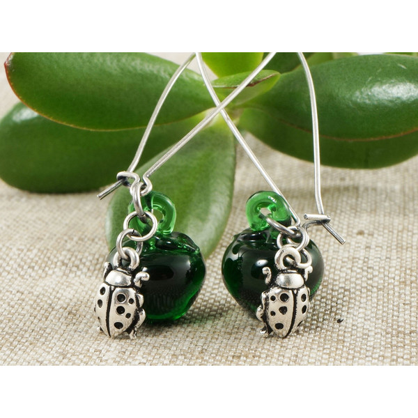 clear-green-glass-apple-fruit-long-earrings-dangle-earrings