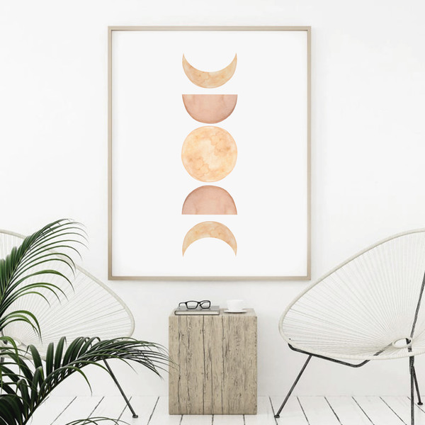 Moon phases art print