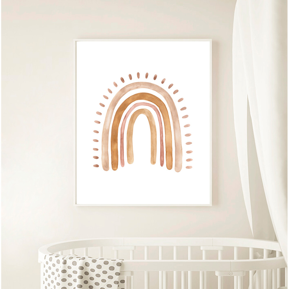 Watercolor rainbow print