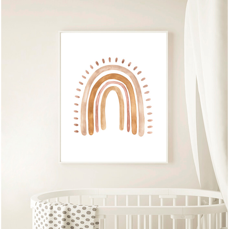 Watercolor rainbow print