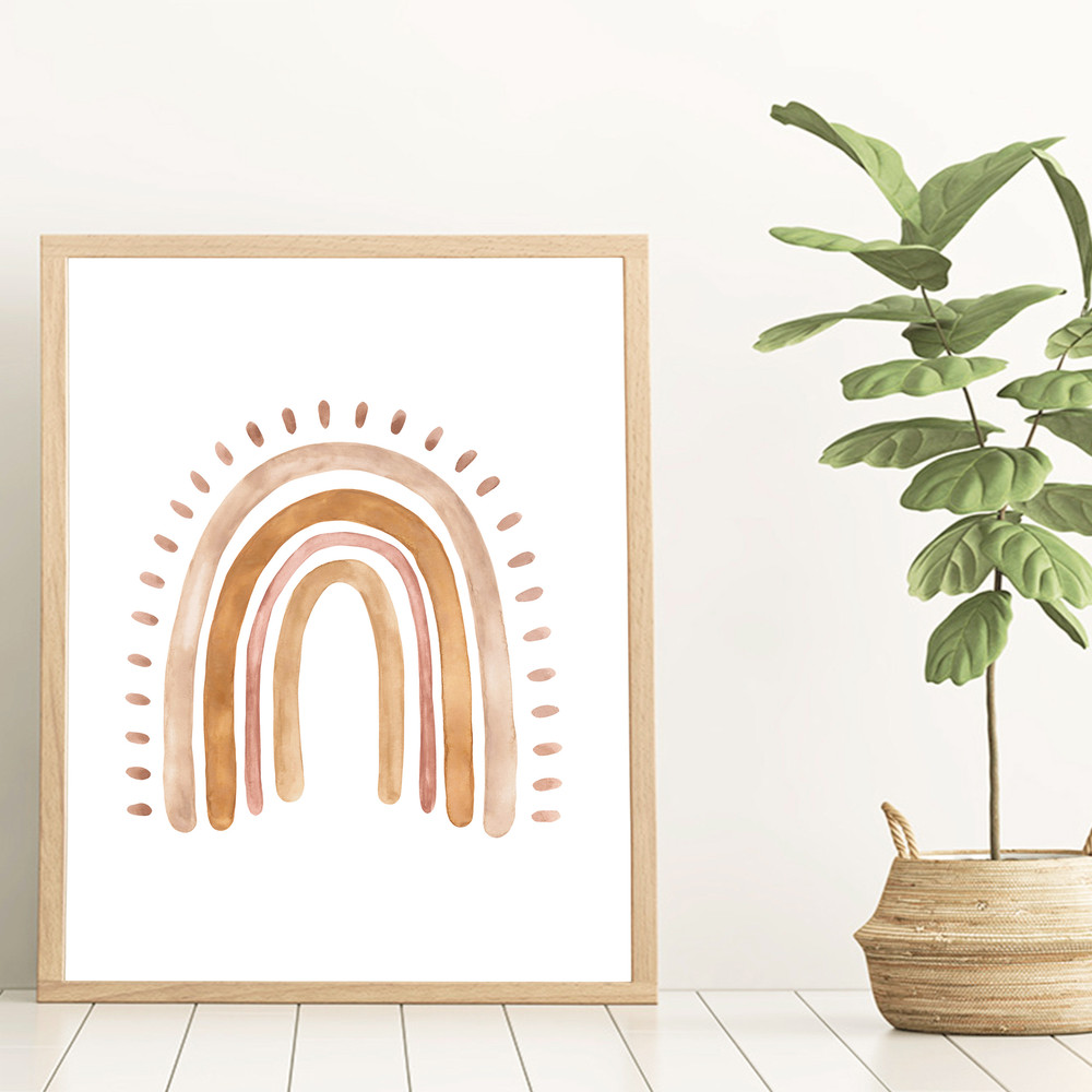 boho rainbow art print