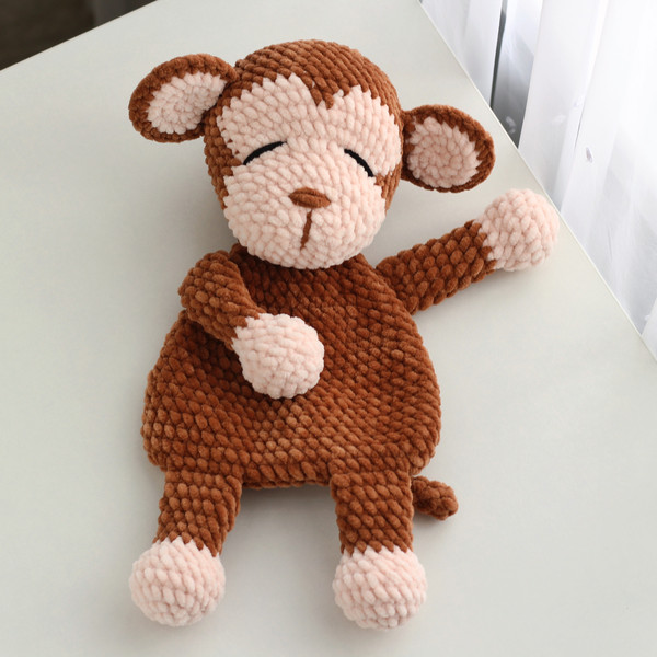 Crochet PATTERN monkey Monkey Snuggler Monkey lovey patter
