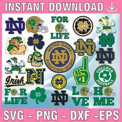 23 files notre dame fighting irish svg bundle, ncaa teams svg, ncaa svg, sport bundle instant download