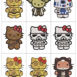 Collection HELLO KITTY STAR WARS KITTY Embroidery Machine Designs PES JEF HUS DST EXP VIP XXX