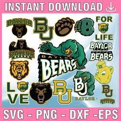 17 files baylor bears svg bundle, ncaa teams svg, ncaa svg, sport bundle instant download